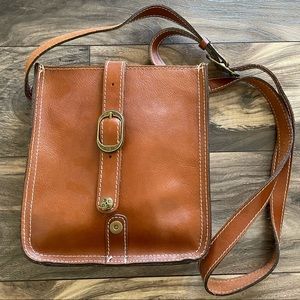 Patricia Nash Brown Leather Venezia Crossbody Bag